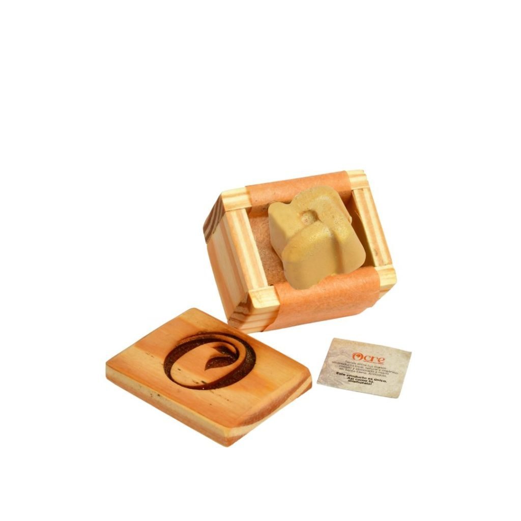 Maquillaje Sólido Multiuso Dorado en Caja de Madera