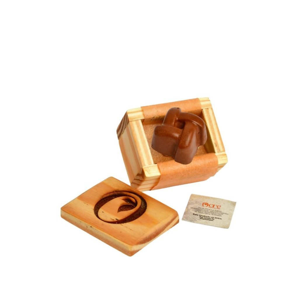 Maquillaje Sólido Multiuso Marrón Claro en Caja de Madera